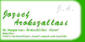 jozsef arokszallasi business card